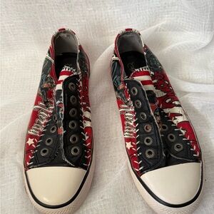 Ed Hardy Red and Black Women's Sneakers